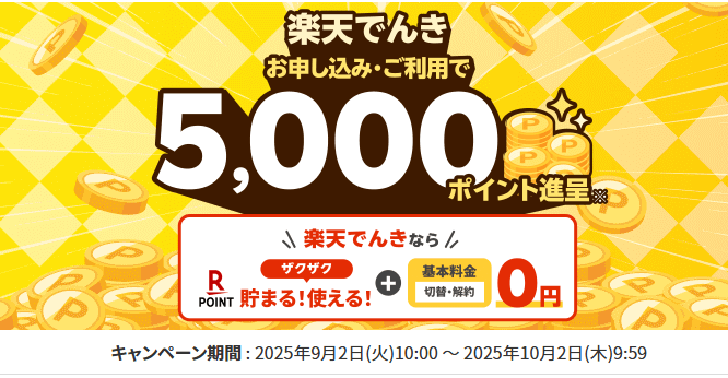 楽天でんきのキャンペーン
