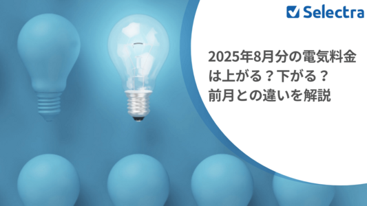 2025年8月分の電気料金は補助金適用で大幅値下がり